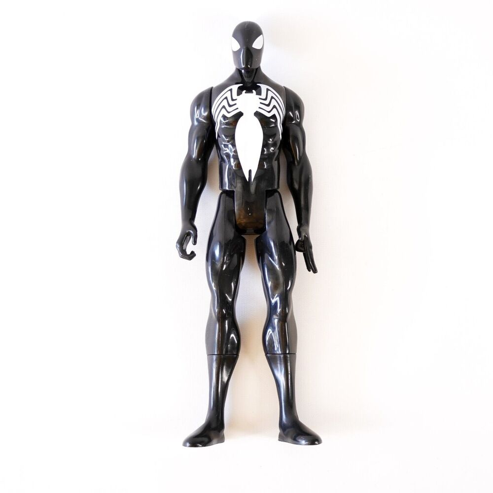12" Ultimate Black Spiderman Action Figure Titan Hero Series Marvel 2014 Hasbro